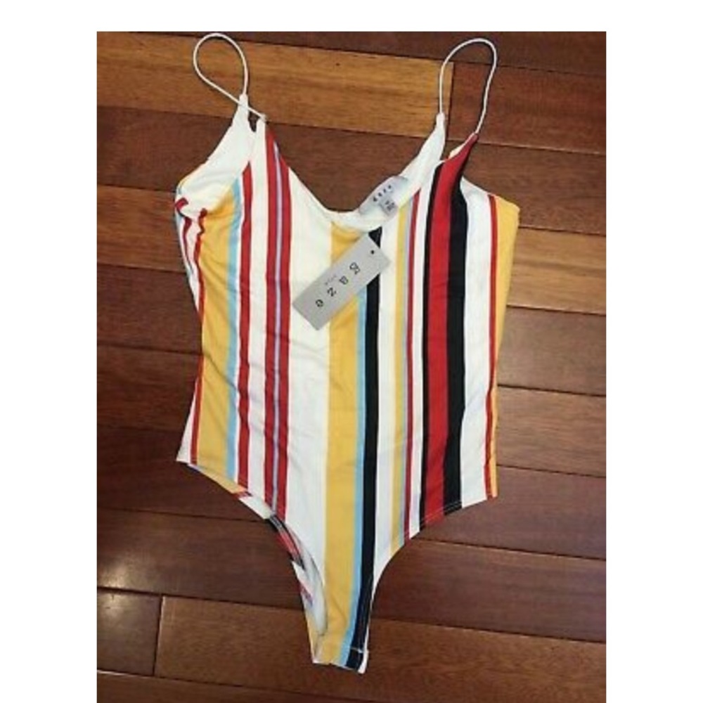 Striped bodysuit